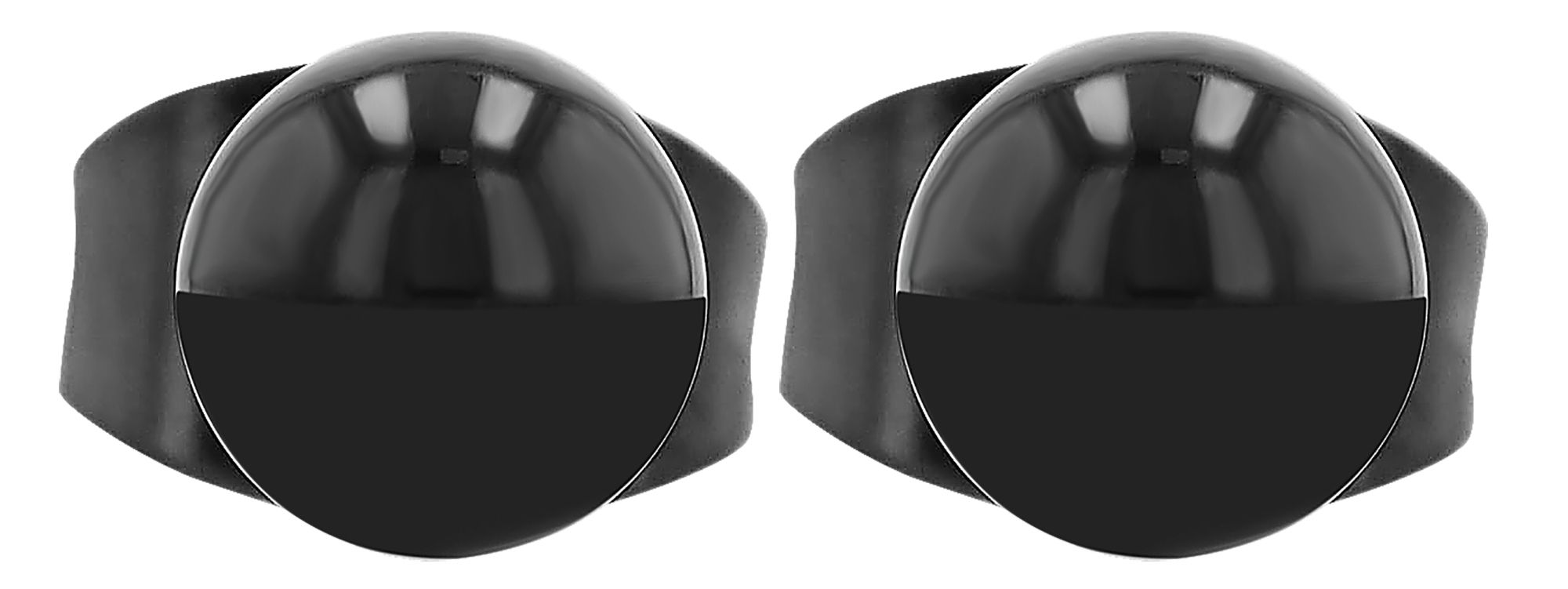 Akzent Ohrstecker "Pip", Edelstahl, Ø 5 mm, schwarz