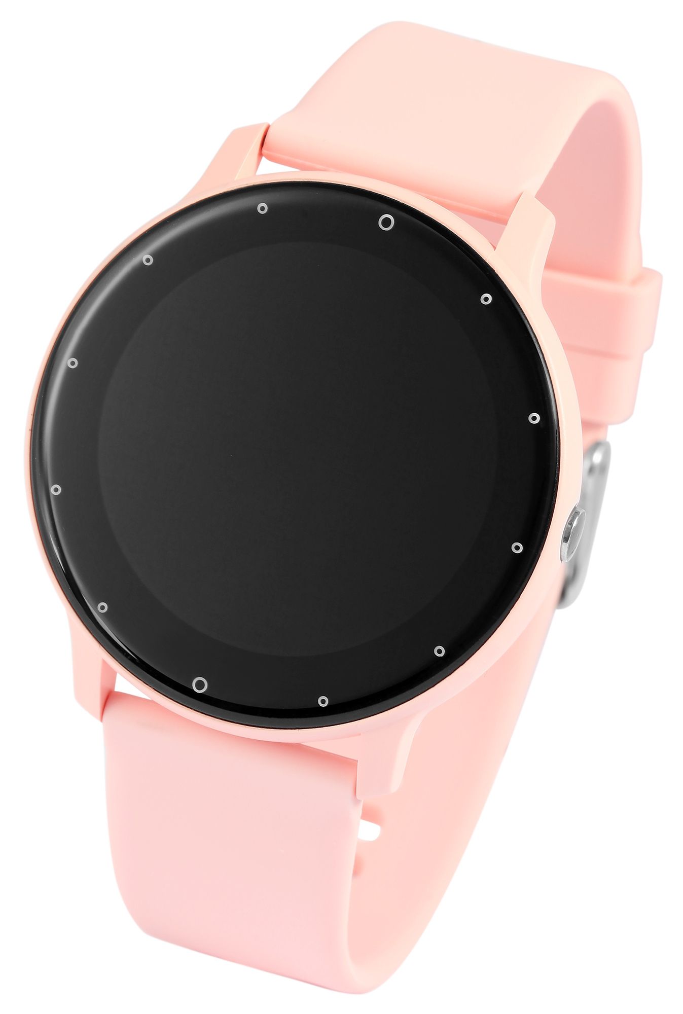 TimeTech Smartwatch mit Silikonarmband, rosa
