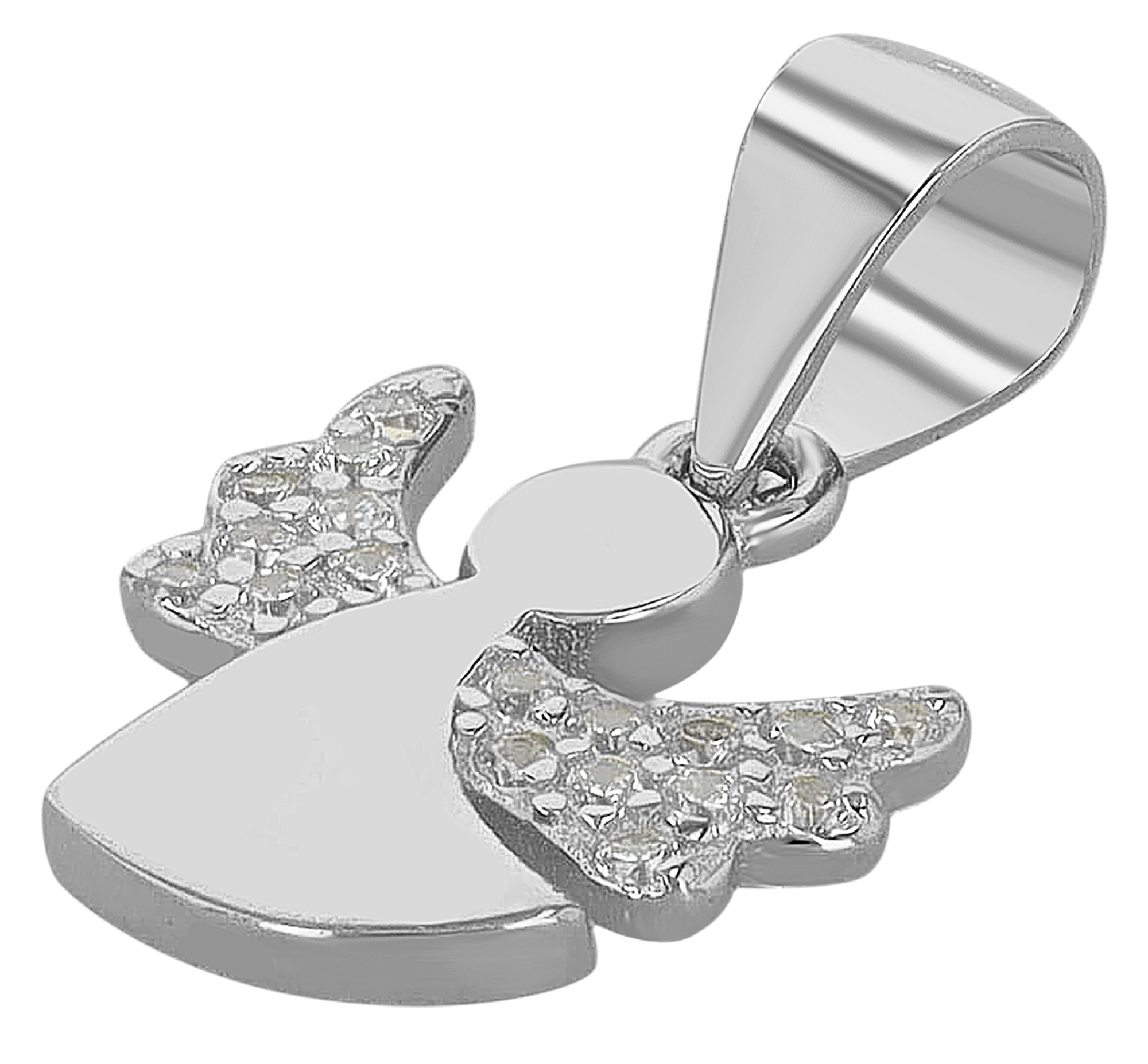 "Wolkentänzer Elisa" 925/- Echt Silber Kinder- Anhänger - Engel, Zirkon, rhodiniert