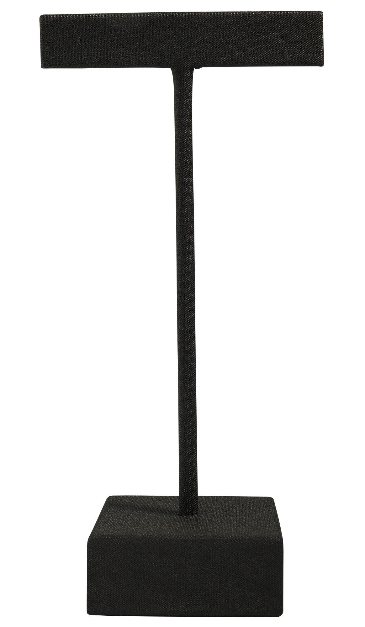 Aufsteller für Ohrringe/ Ohrhänger/ Creolen (Dekoserie Soft), PU-bezogen, 12,5 cm, schwarz