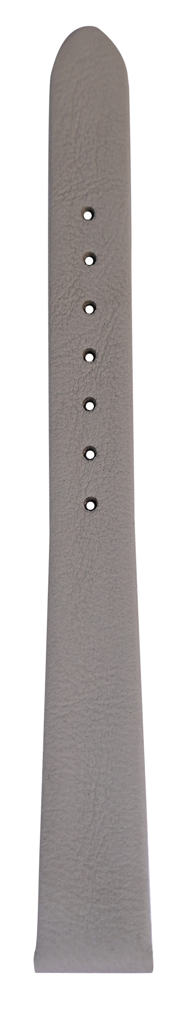 Echtleder-Uhrenarmband, nahtlos, grau, 14 mm