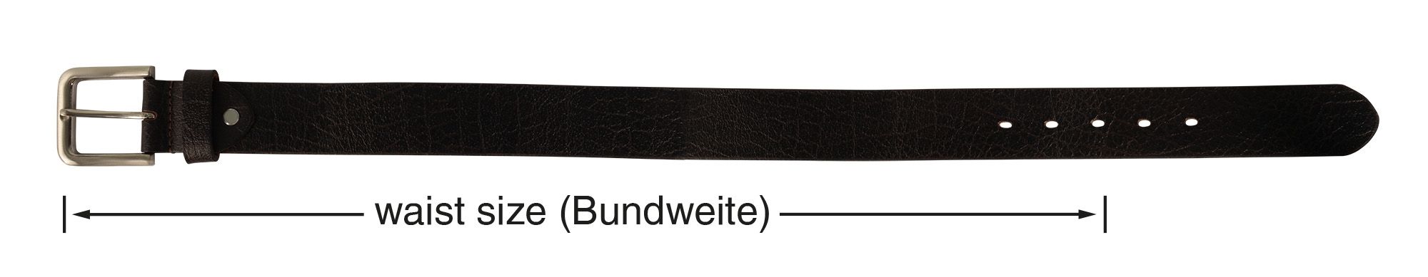 Leonardo Verrelli Echtleder Gürtel, dunkelbraun, kürzbar, 100 cm