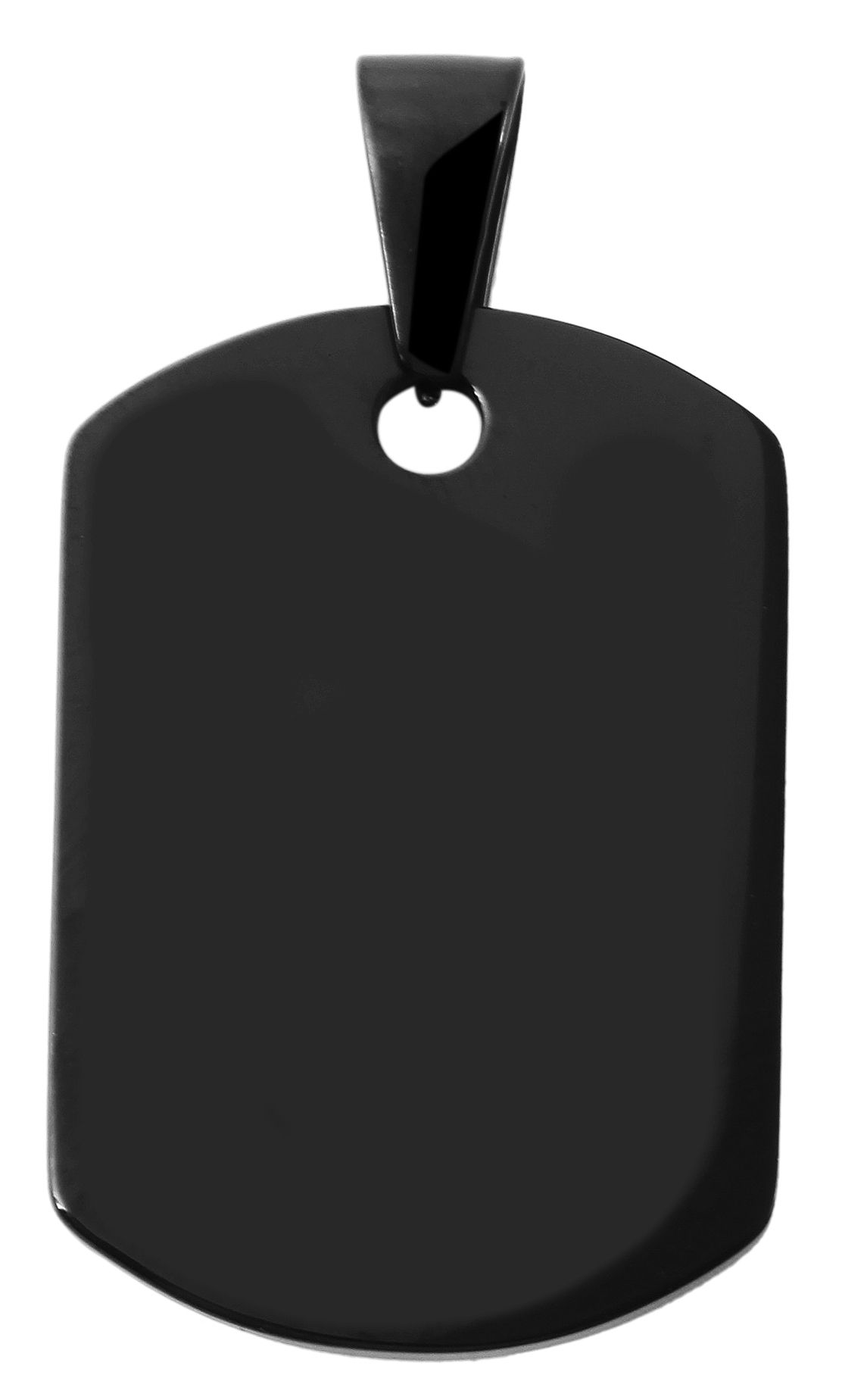 "Akino" Edelstahl Gravuranhänger, schwarz