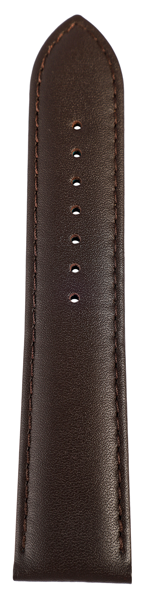 Uhrenarmband aus Echt Leder in dunkelbraun, 22 mm