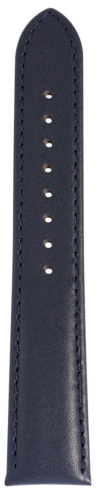 Echtleder-Uhrenarmband "super-soft", dunkelblau, Naht, 22 mm