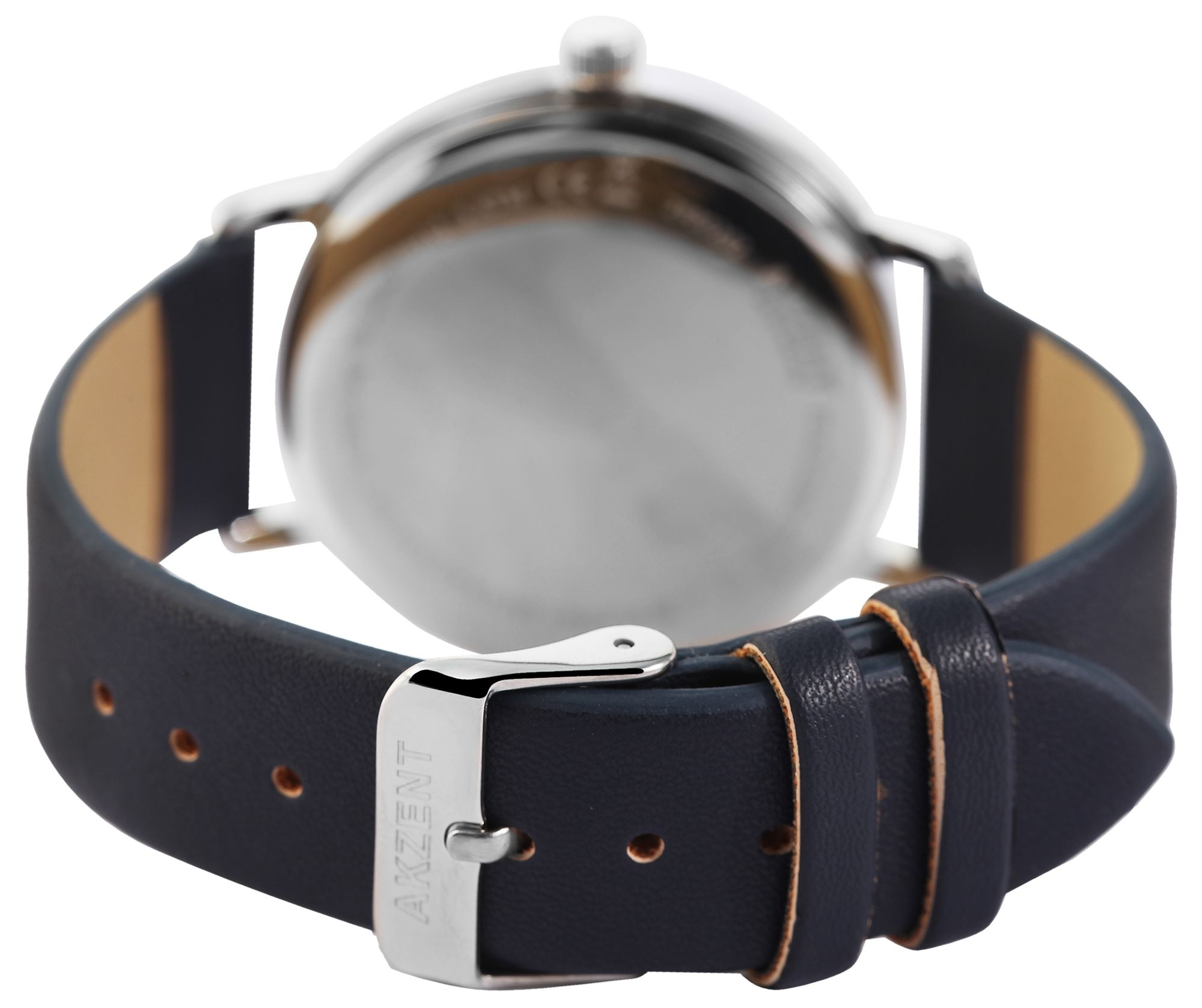 Akzent Exclusive Herrenarmbanduhr mit Lederimitationsarmband