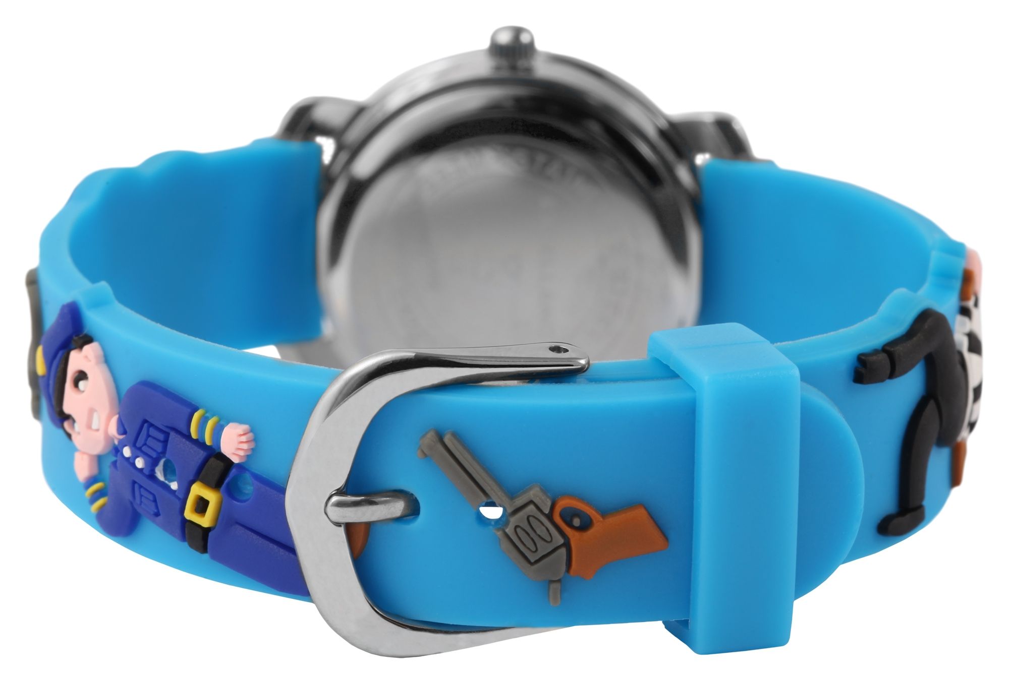 Excellanc Kinderarmbanduhr, Silikonarmband, silberfarben/blau