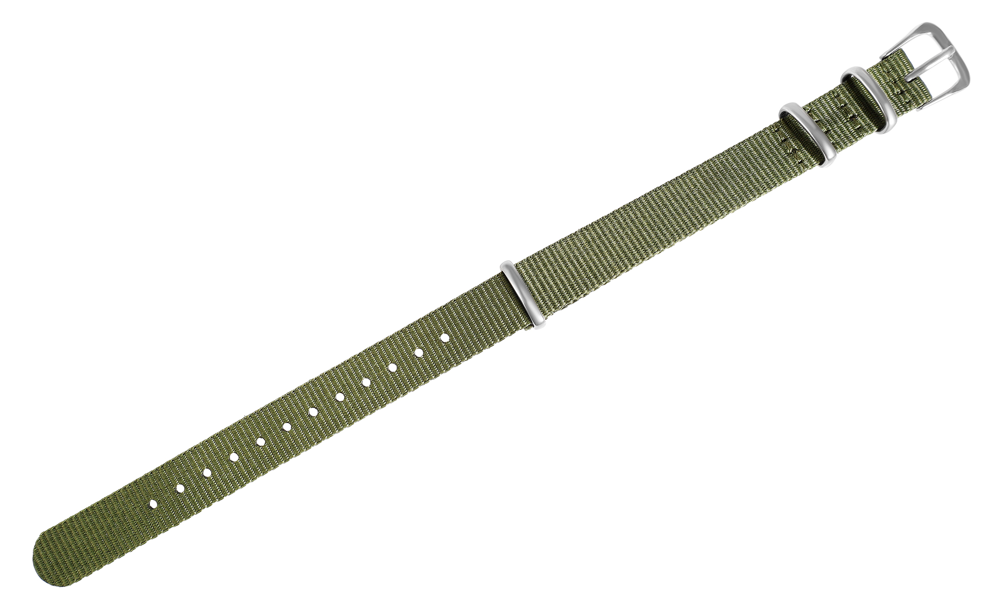 Nylon-Uhrenarmband im Nato-Stil, khaki, 22 mm