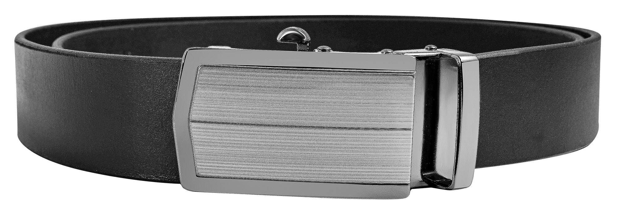 Leonardo Verrelli Echtleder Automatik-Gürtel, max. 120 cm/ 35 mm, schwarz - kürzbar