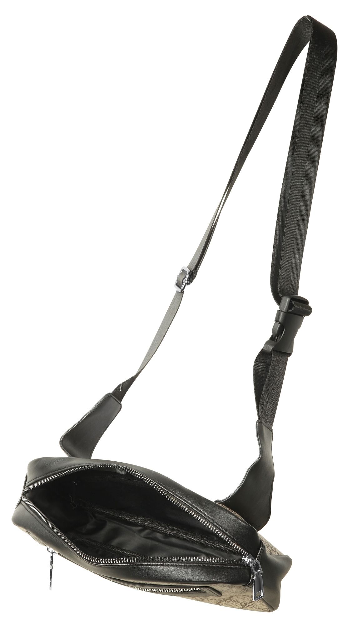 Tasche aus Lederimitat mit Muster, beige