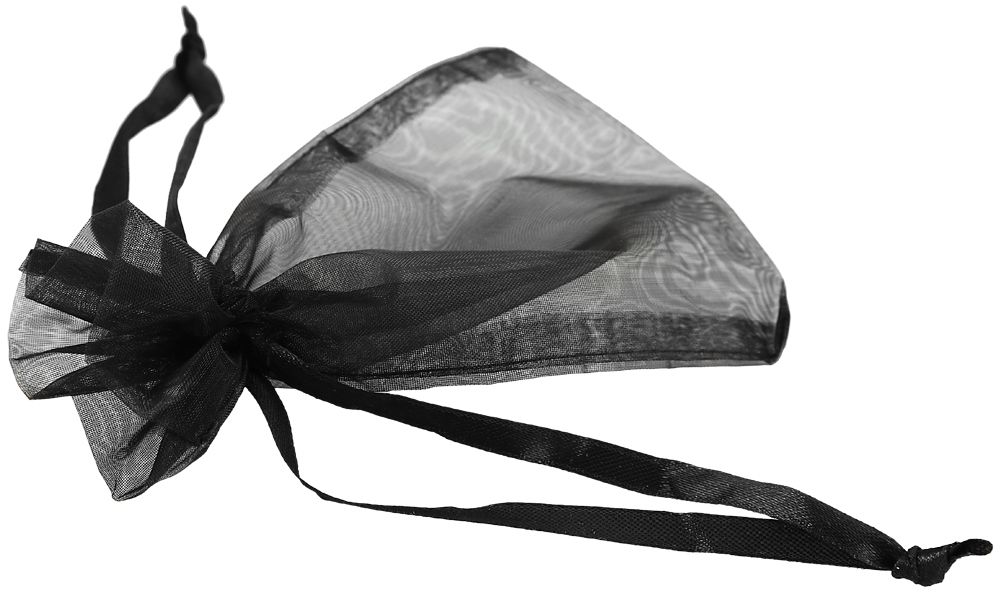 50er-Set Organza-Schmuckbeutel (10 x 15 cm), schwarz