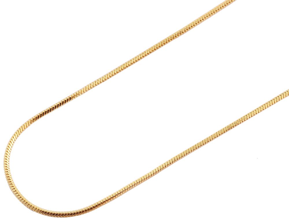 "Jillane", Akzent Edelstahl Schlangenkette, poliert, goldfarben, 60 cm