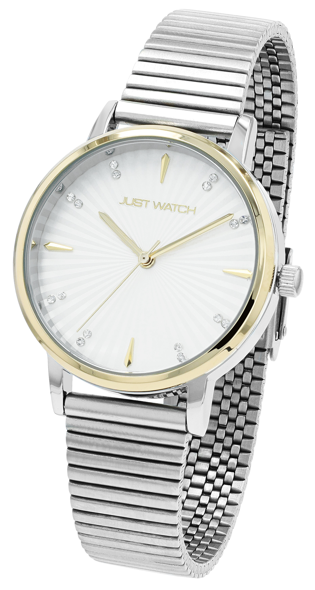 Just Watch Damenuhr mit Edelstahlarmband, silber- & goldfarben