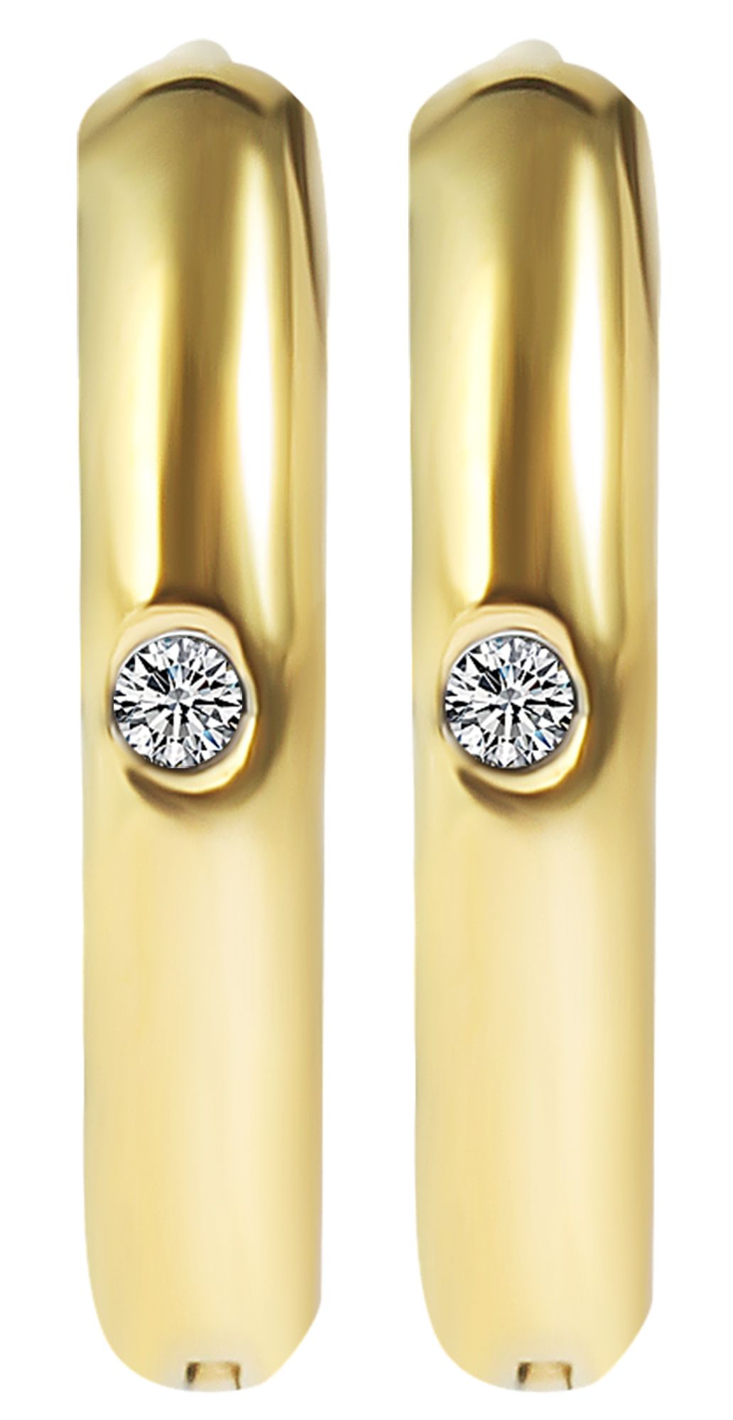 "Brinsli" Edelstahl Klapp-Creolen Ø 10 mm/ 2,5 mm, Similibesatz