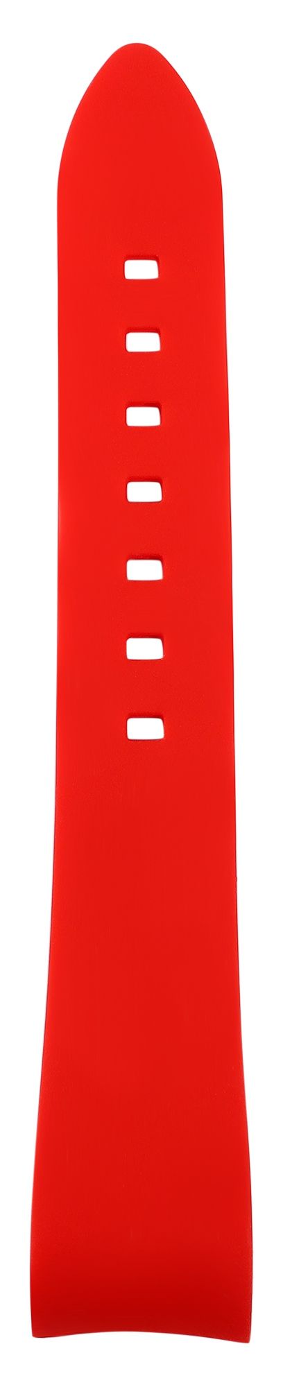 Silikon Uhrenarmband, Dornschließe, rot, 18 mm