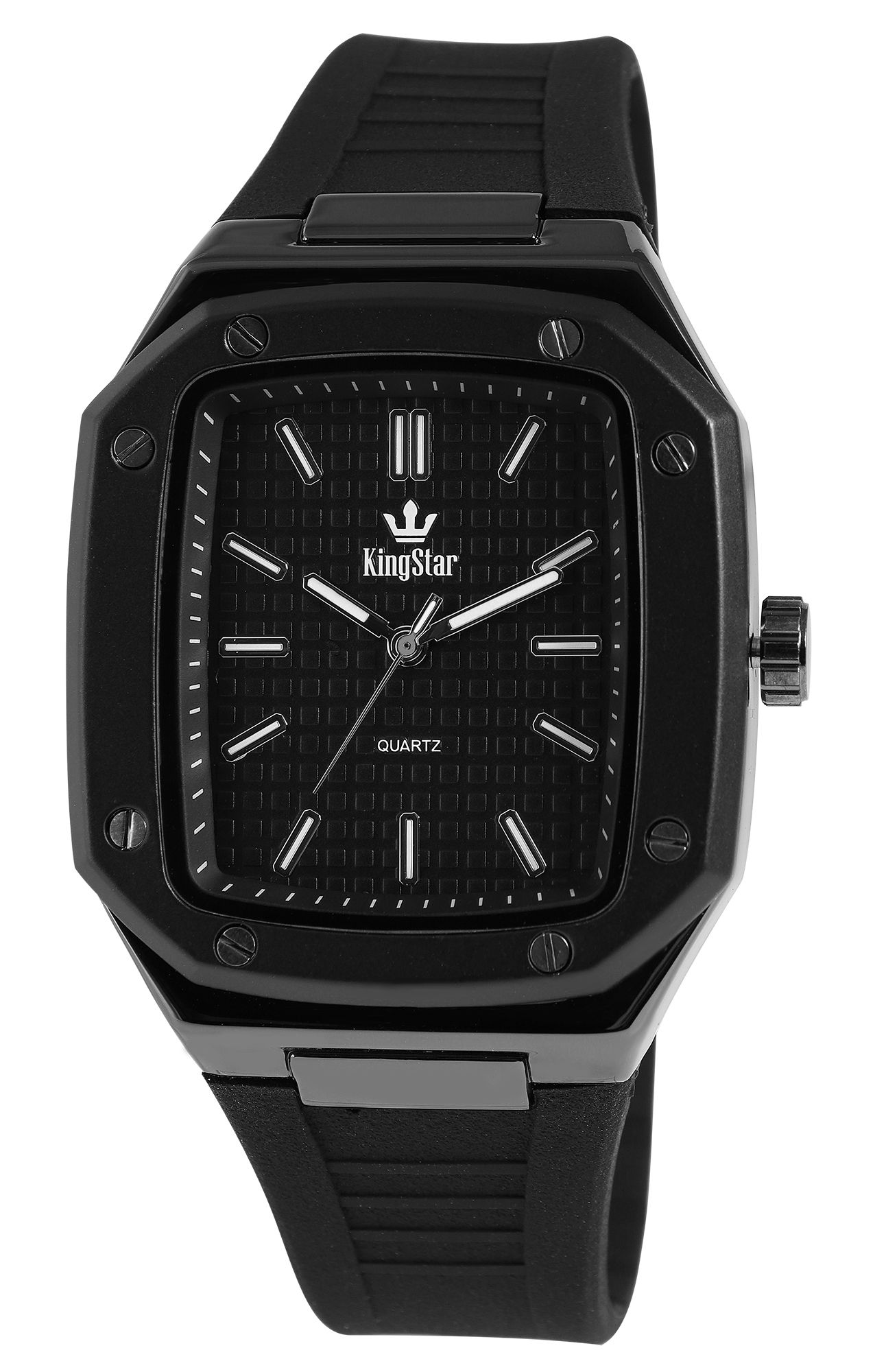 "Dozer" King Star Herrenuhr mit Silikonband, schwarz