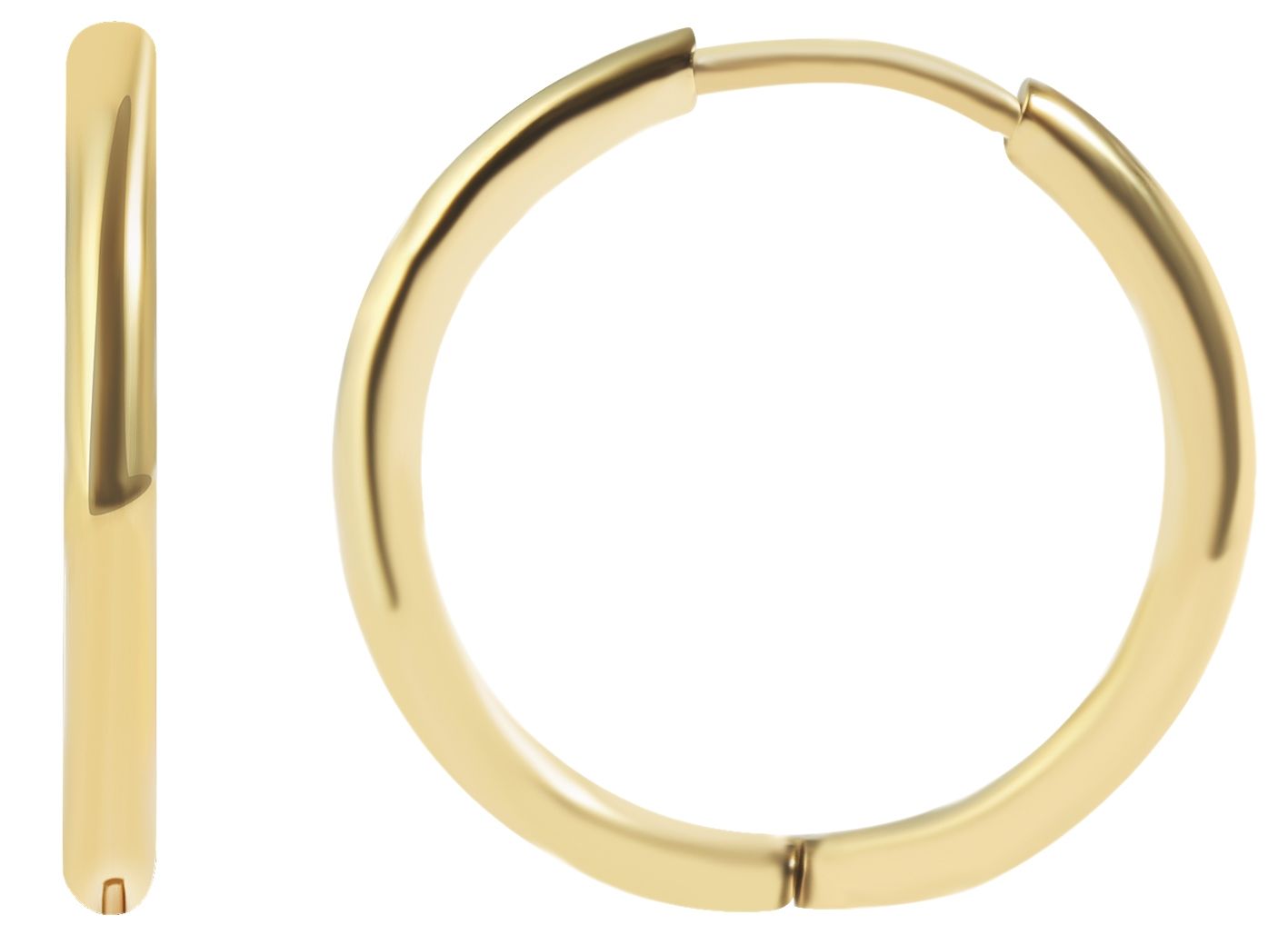 "Galdin", Edelstahl Creolen Ø 25 mm/ 2 mm goldfarben