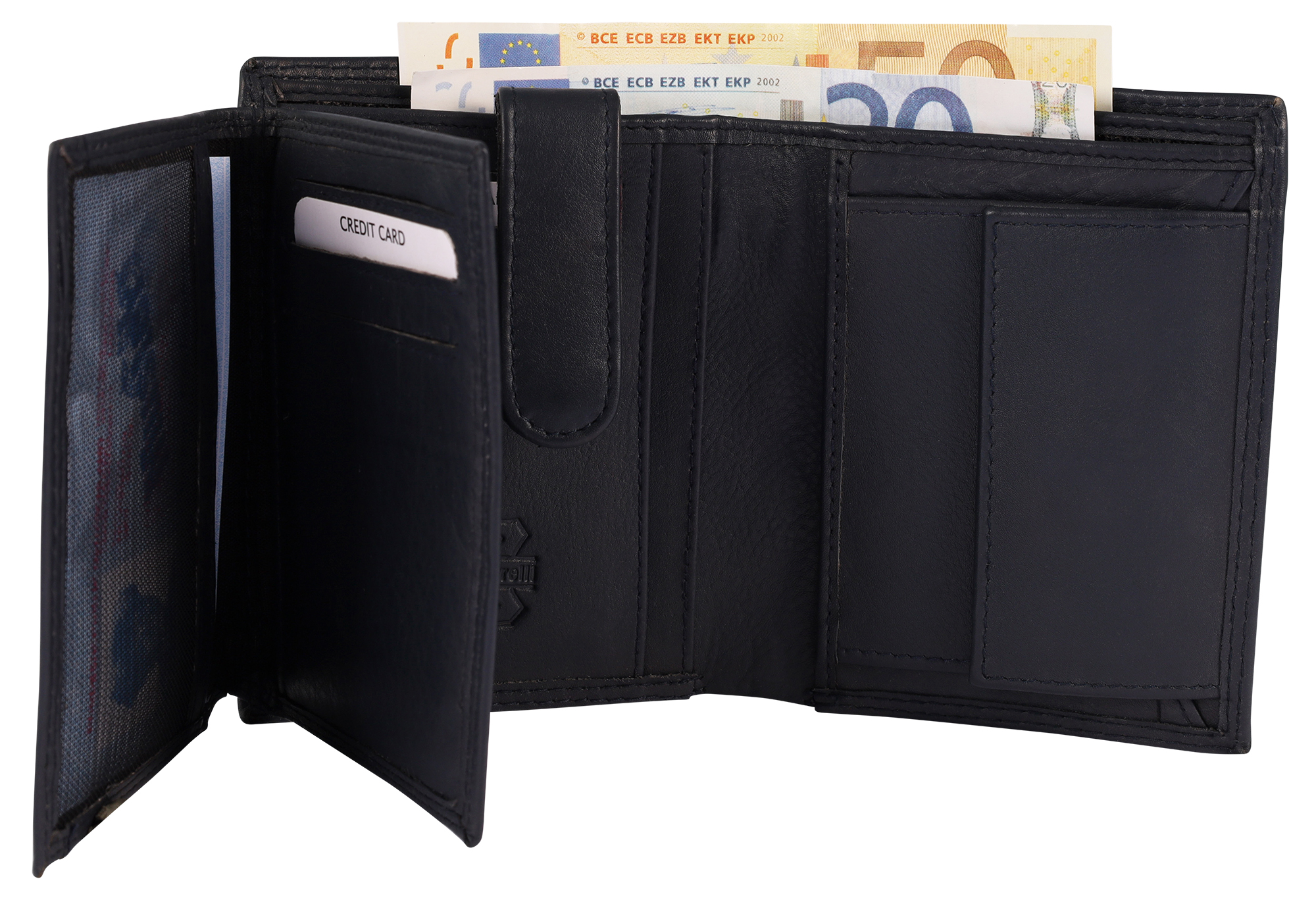 Leonardo Verrelli Echtleder (Nappa) Geldbörse, RFID, Hochformat