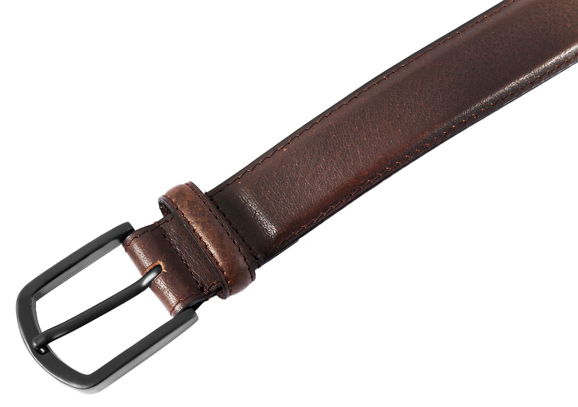 Leonardo Verrelli Echtledergürtel, braun, Bundweite 110 cm