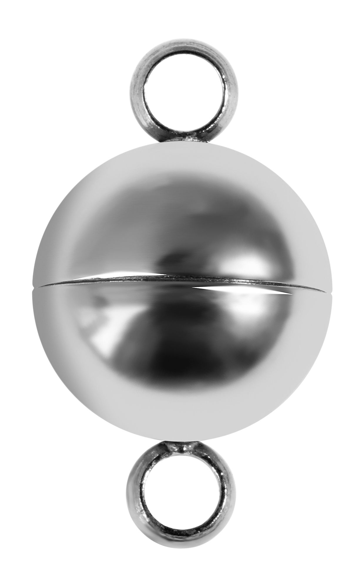 Edelstahl Kugel-Magnetschließe silberfarben, Ø 10 mm