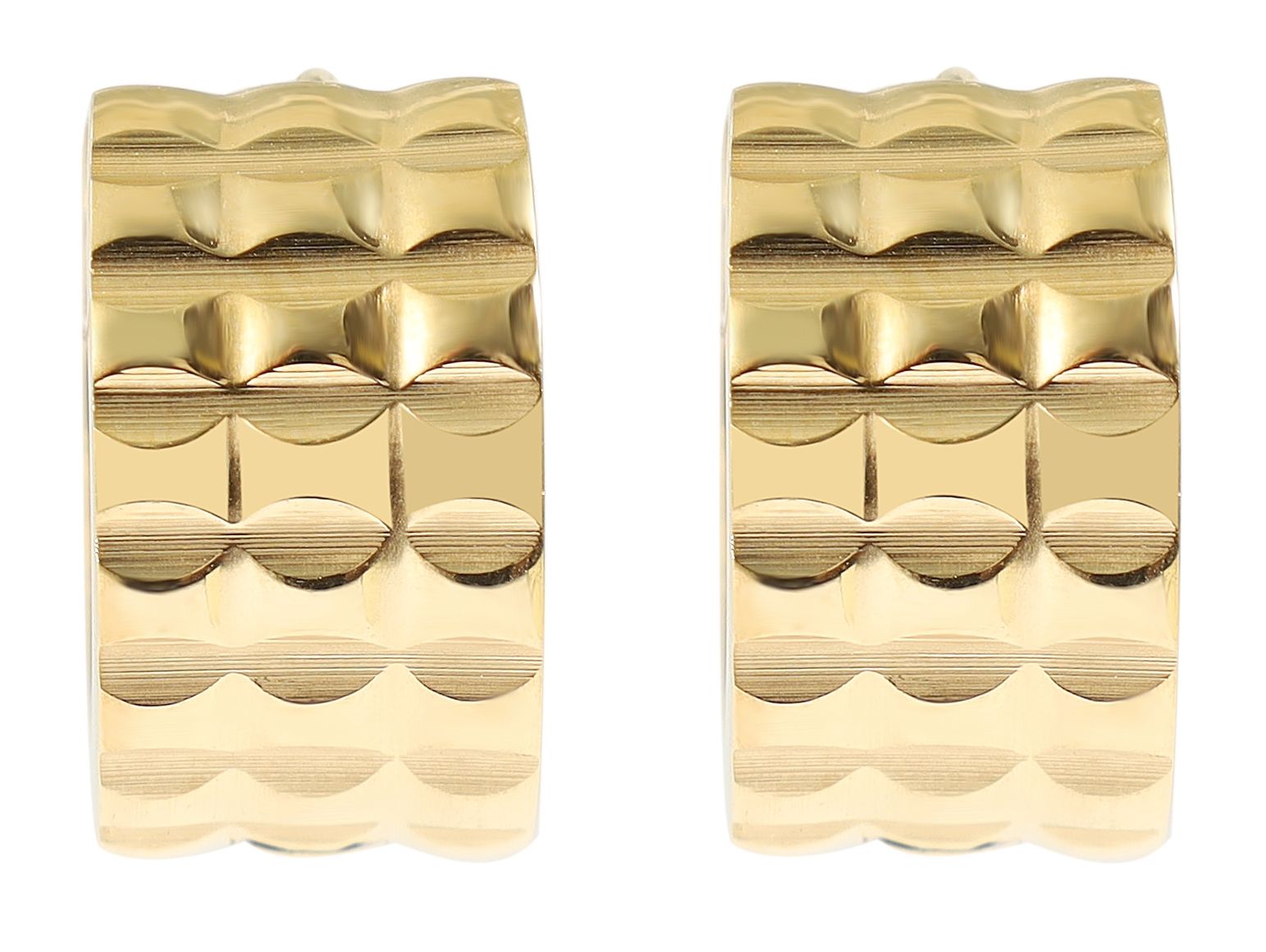 Akzent Edelstahl Klapp-Creolen, goldfarben