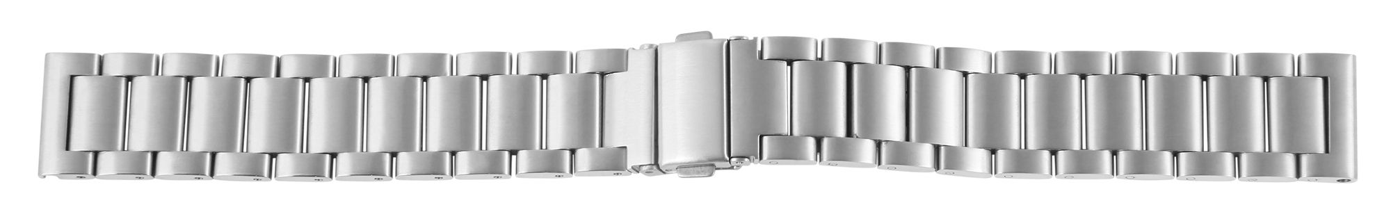 Edelstahl-Uhrenarmband, silberfarben, 20 mm