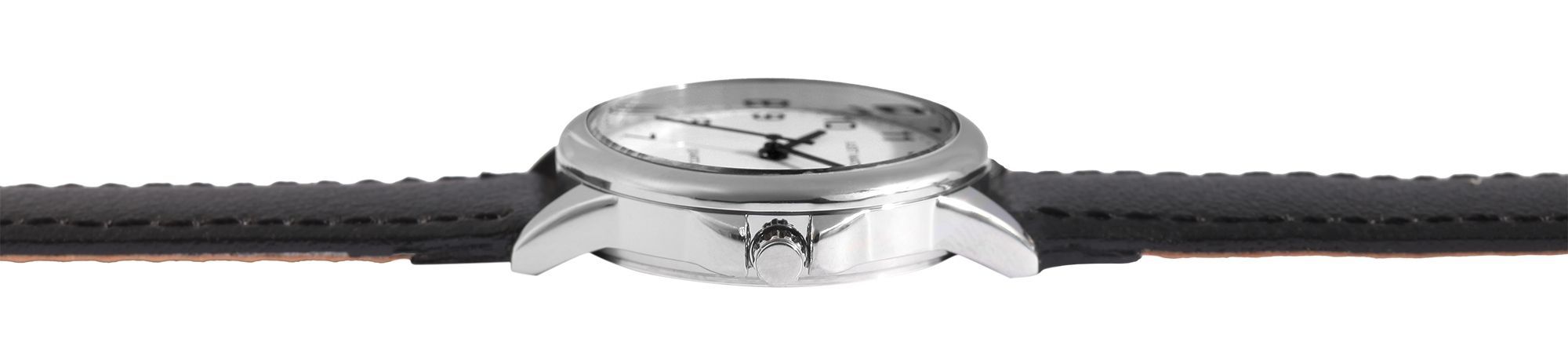 JUST WATCH "Brigitt" Damenuhr  Ø 29 mm, Echt Lederarmband, schwarz/ silberfarben