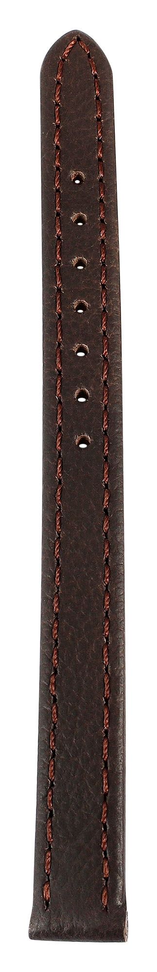 Echtleder-Uhrenarmband "super-soft", dunkelbraun, Naht, 10 mm