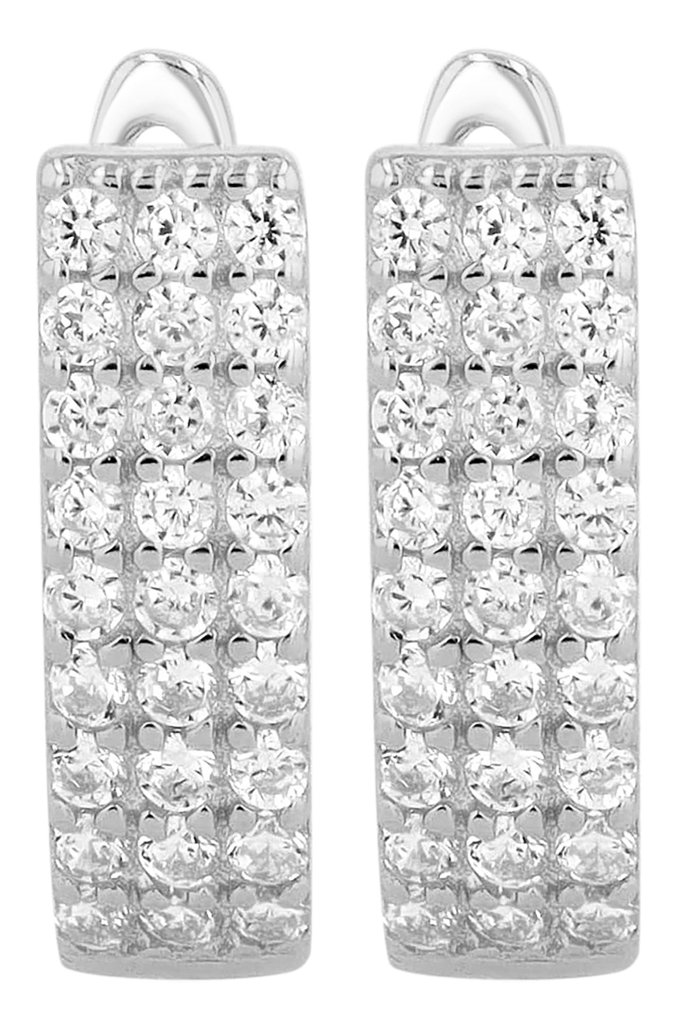 "Alia" 925/- Echt Silber ovale Klapp-Creolen, Zikonia, rhodiniert