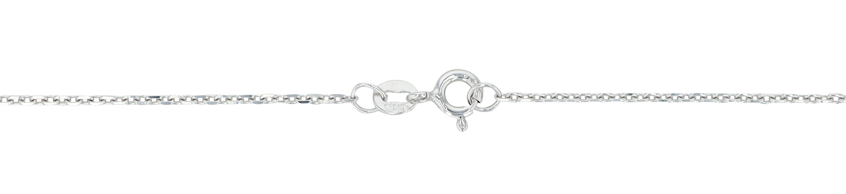 "Aliya" 925/- Echt Silber Kette mit Anhänger, Herz, Zirkonia, silberfarben, rhodiniert