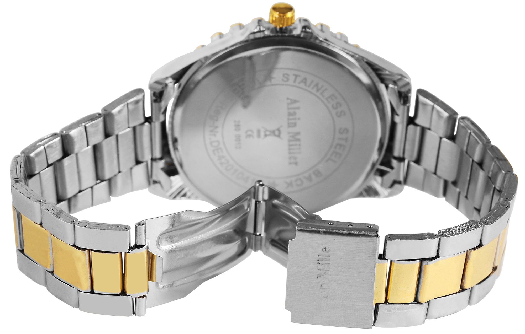 Alain Miller Herrenuhr mit Edelstahlarmband