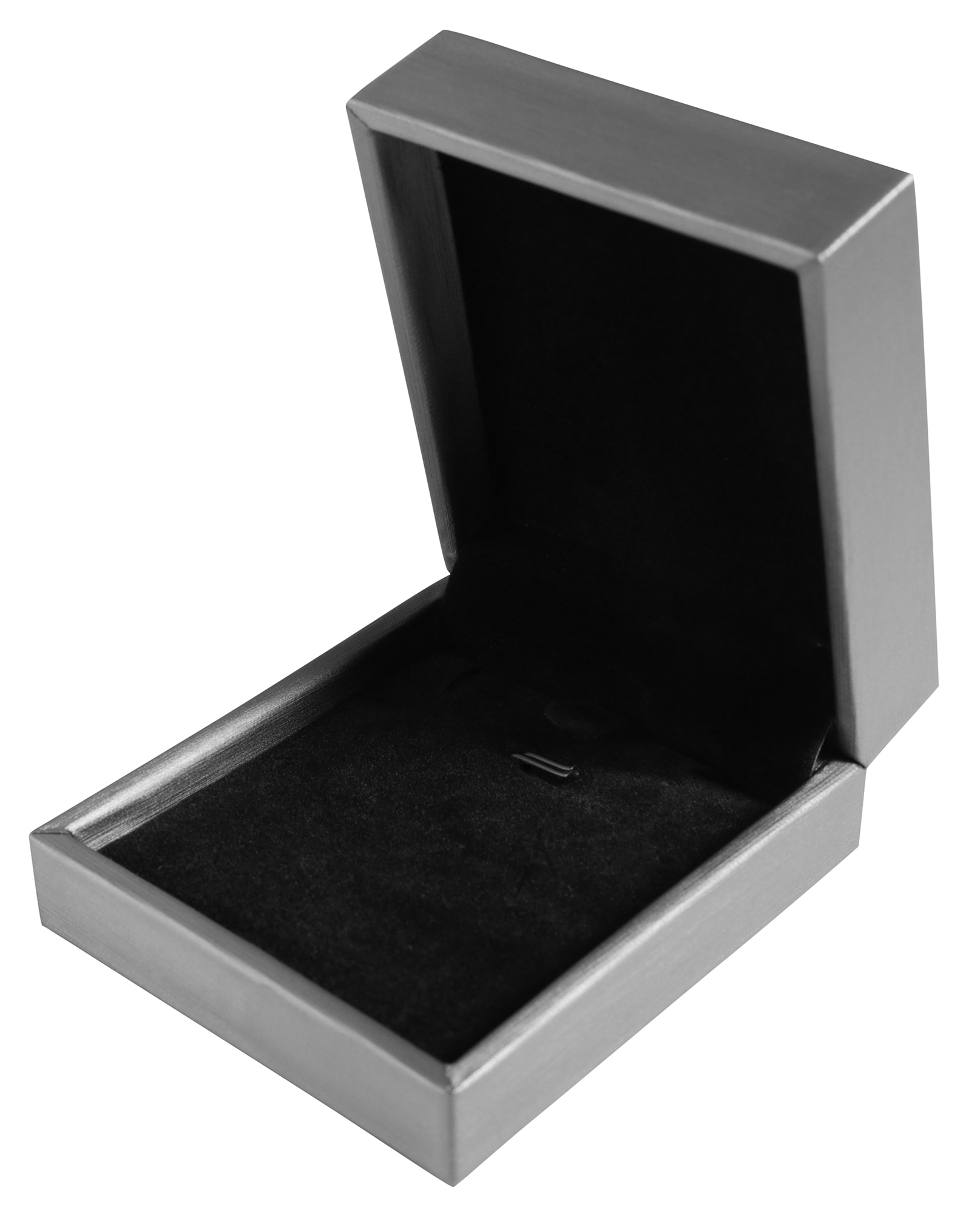 Schmuckbox (Kette) 7,4 x 8,4 cm, Kunststoff, grau, VE10