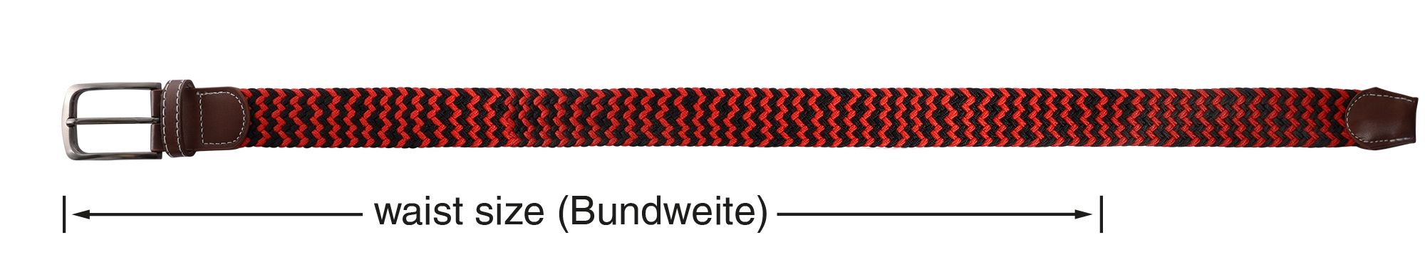Flechtgürtel aus Textil, 100 cm (S)
