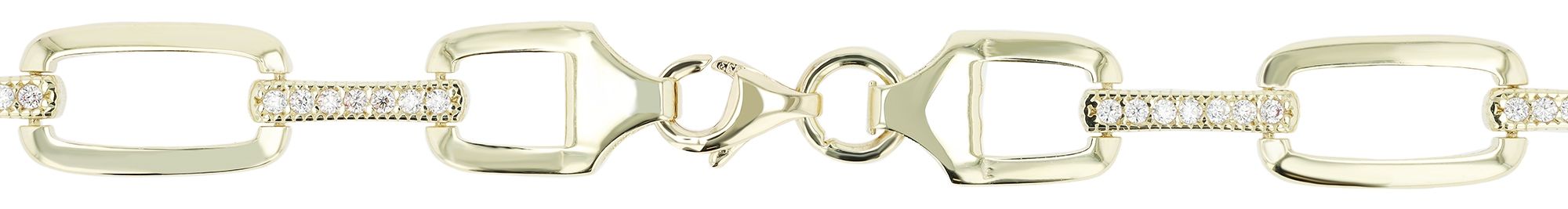 333/- Gold "Ezra" Kette mit Zirkonia, 8 Karat, Gelbgold, 45 cm