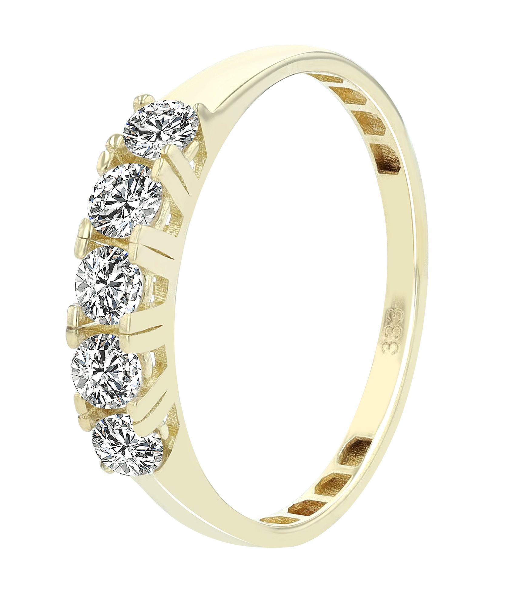 333/- Gold Ring "Bedelia", 8 Karat, Gelbgold, Gr. 52
