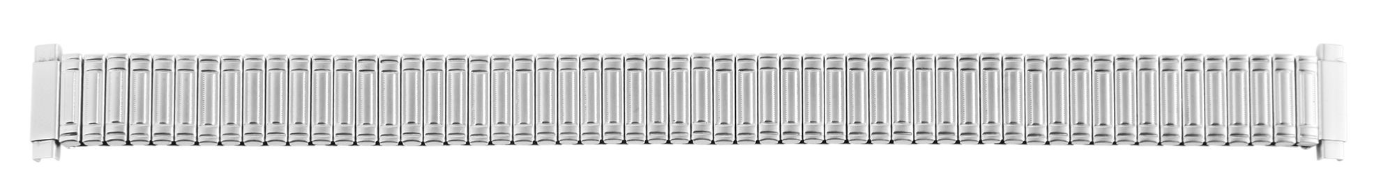 Edelstahl Zugarmband, Uhrenarmband, silberfarben, Anstoßbreite flexibel 10 mm - 16 mm