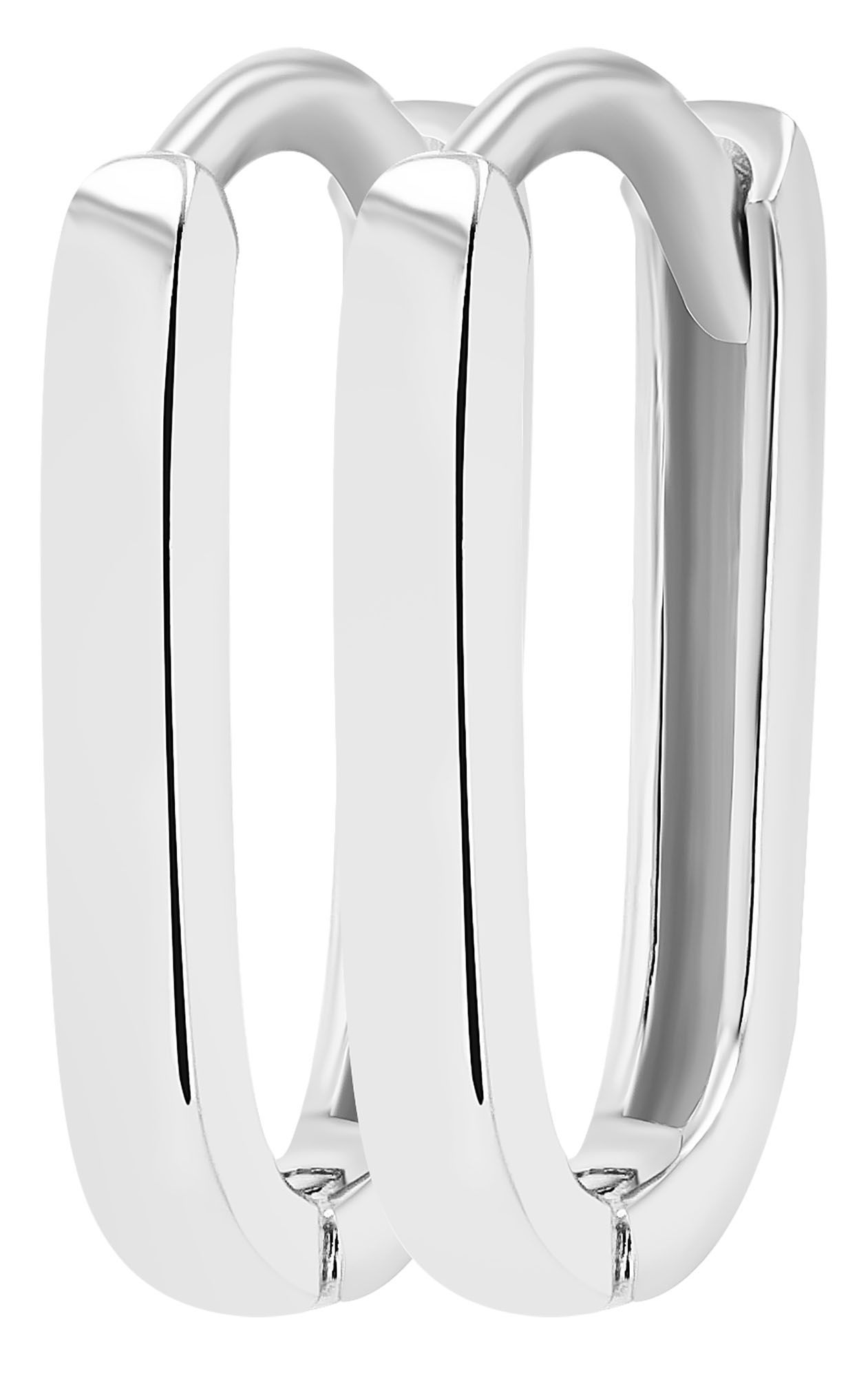 "Avis"  925/- Echt Silber, ovale Creole, silberfarben/ rhodiniert