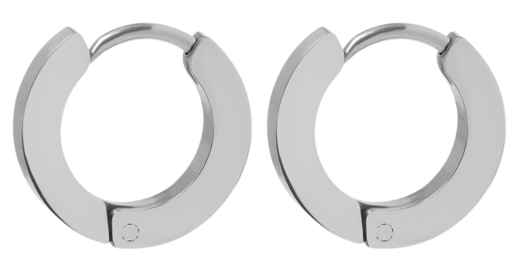 "Inu", Edelstahl Creolen, Ø 9mm/ 3mm, silberfarben