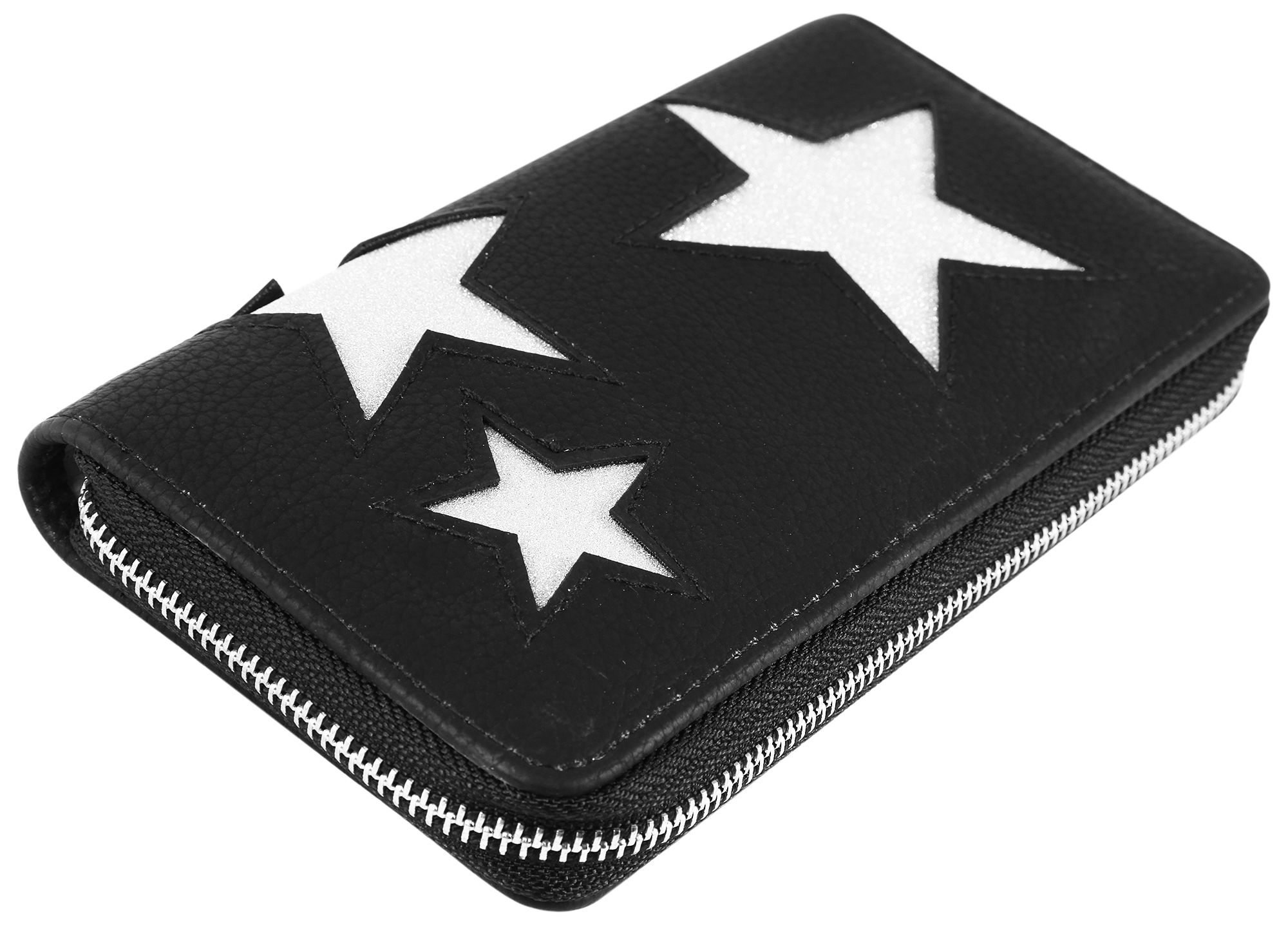 Cham Cham Damen Geldbörse aus Lederimitat in schwarz. Format 19 x 10 cm.