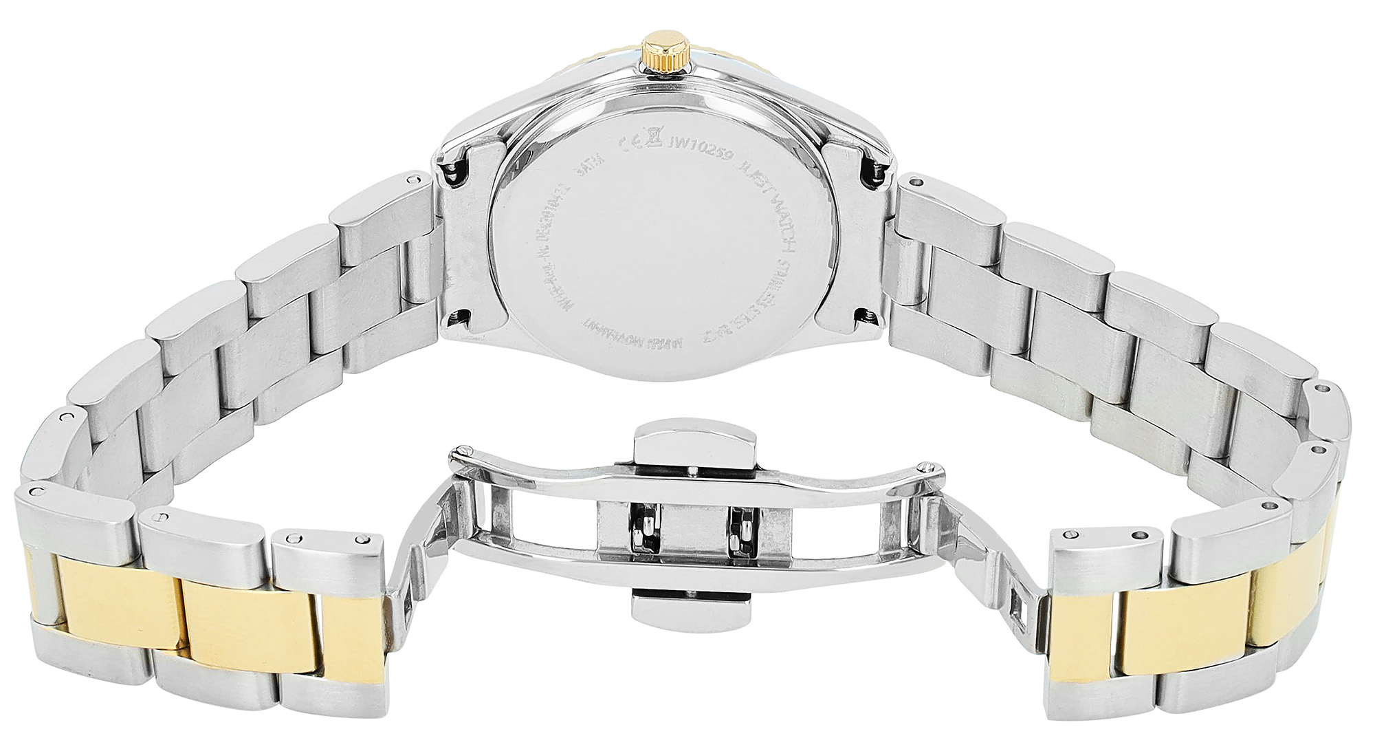 JUST WATCH Damenuhr "Lunaria" mit Edelstahlband, Simili, Ø 32 mm, bicolor/ Perlmutt