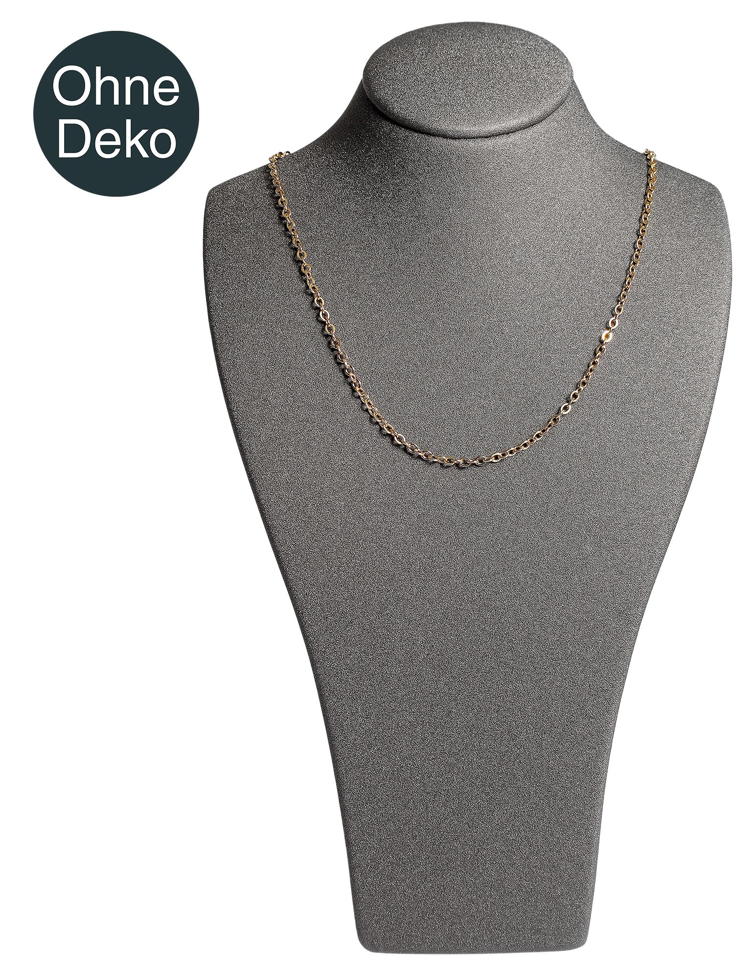 Büste (Dekoserie Soft), PU-bezogen, 14,5 cm, grau