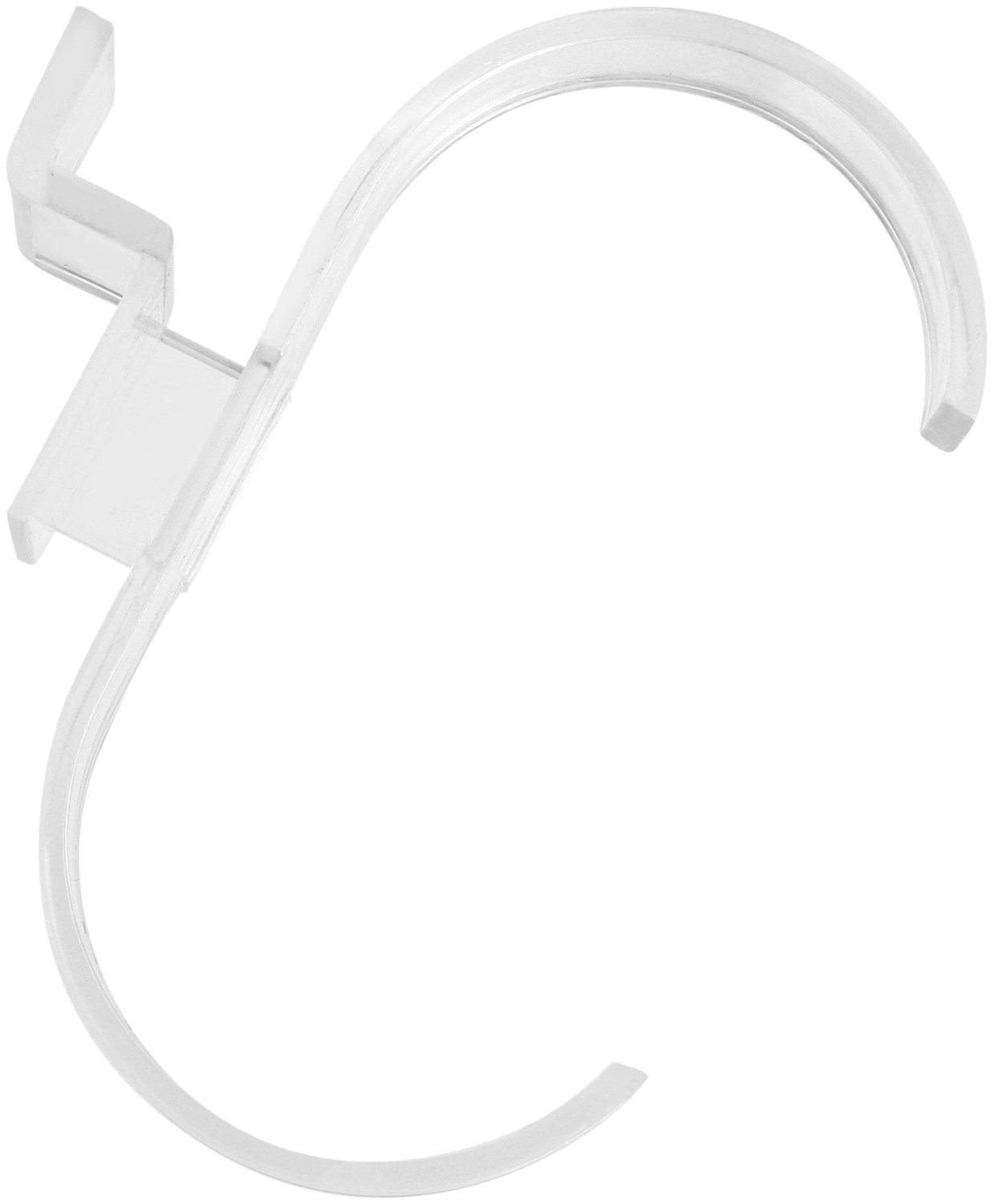 Uhrenständer für Rillenwand, transparent