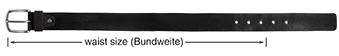 Leonardo Verrelli Echtleder (Full-Grain) Gürtel, schwarz, kürzbar, 110 cm
