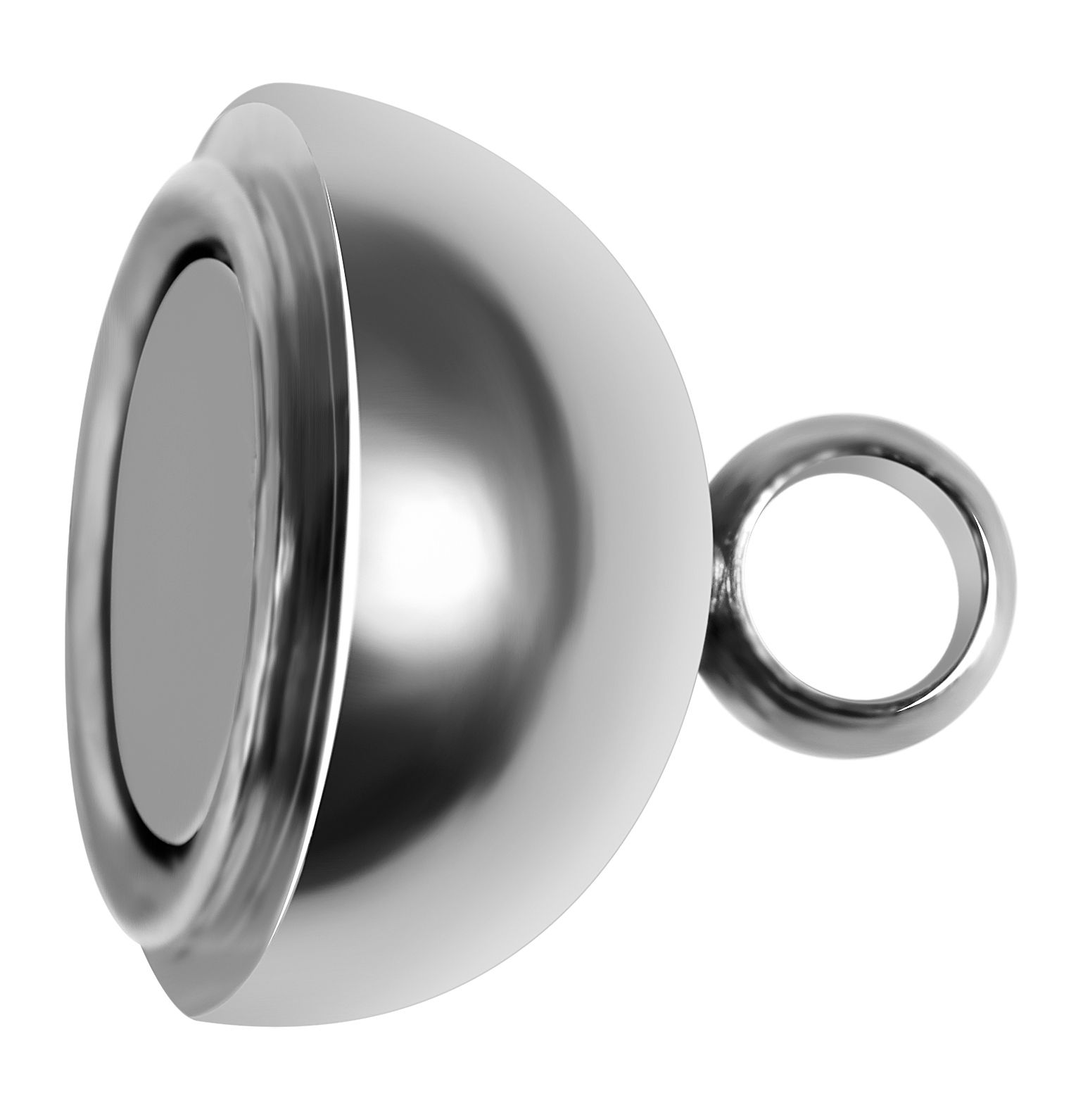 Edelstahl Kugel-Magnetschließe silberfarben, Ø 10 mm