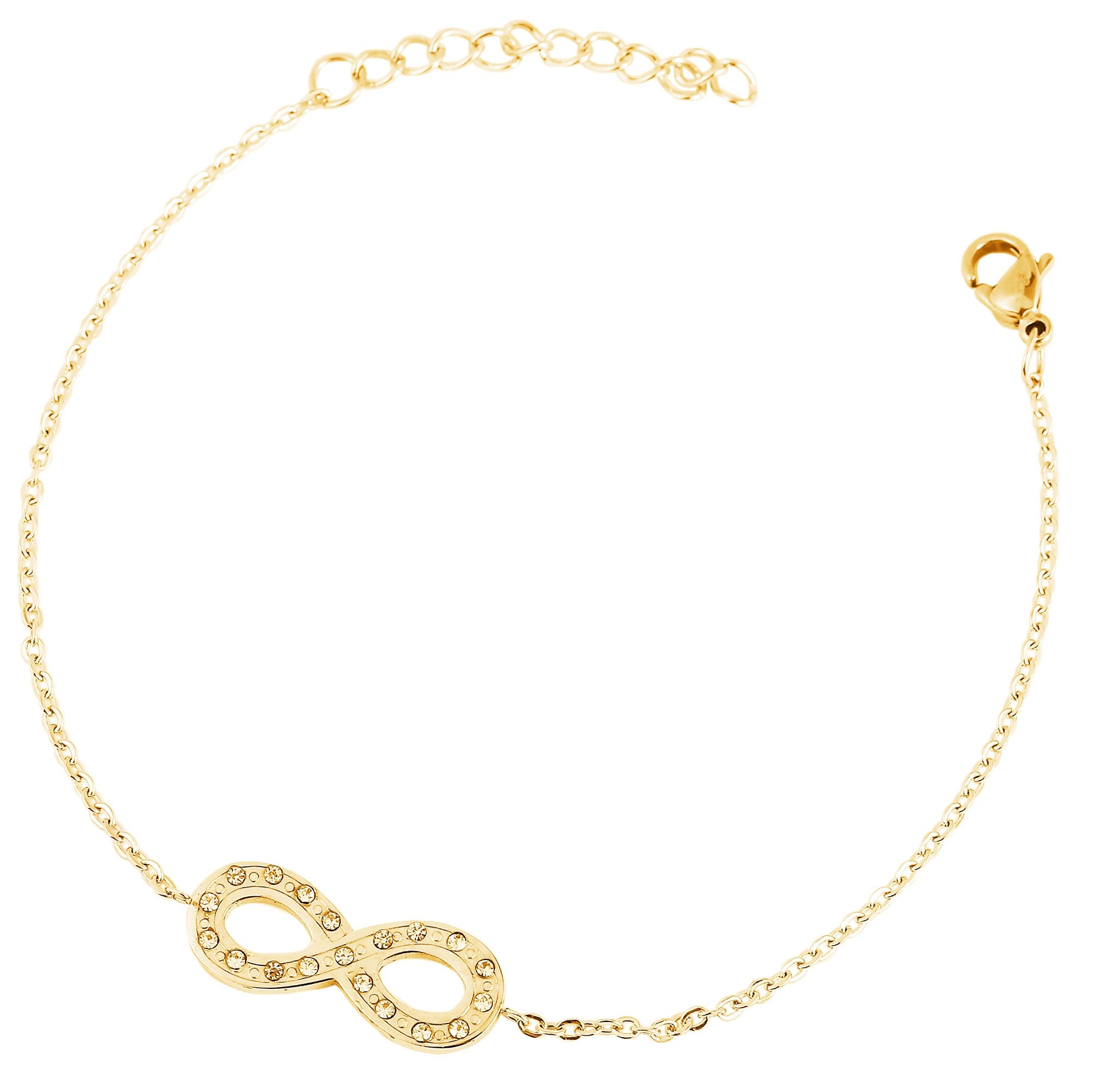 Akzent Armband aus Edelstahl, Infinity, Ionenplattiert, goldfarben