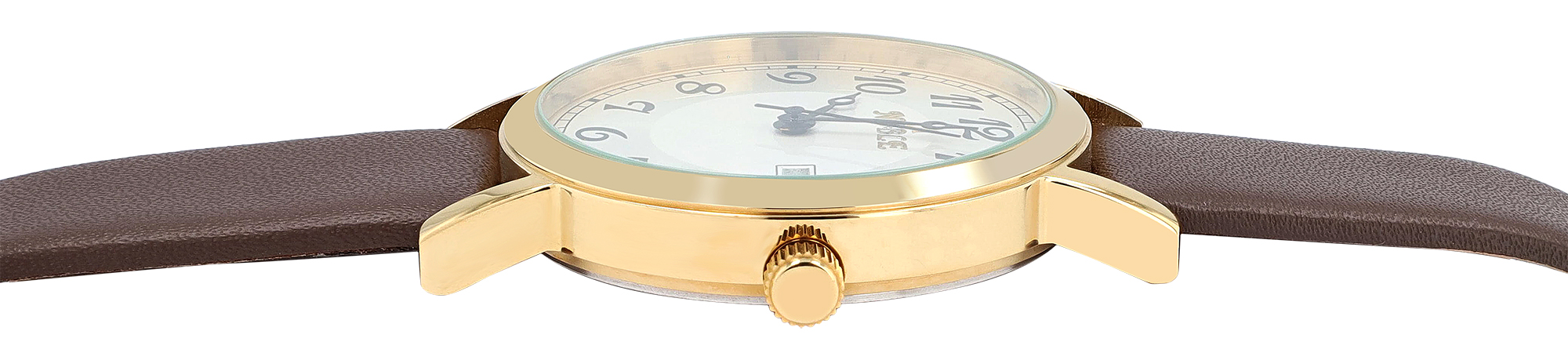 Noble Herrenuhr mit Echtlederarmband Ø 40 mm