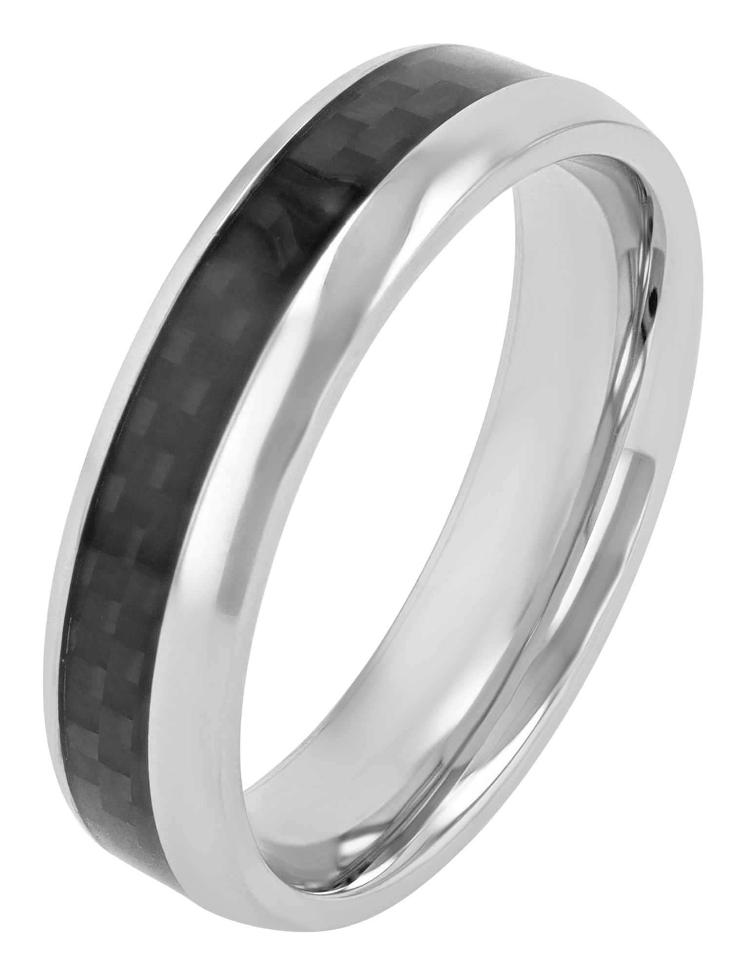 "Dark Fusion" Akzent Herren-Partnering Gr 58 - 70, Edelstahl, silberfarben/ Carbon-Optik