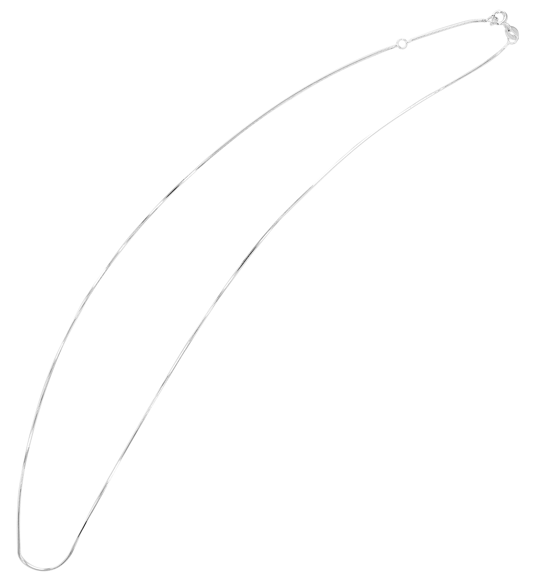 "Karim" 925/- Echt Silber Kette/ Schlangenkette , 50 cm/ 1 mm, rhodiniert, 4 Stück