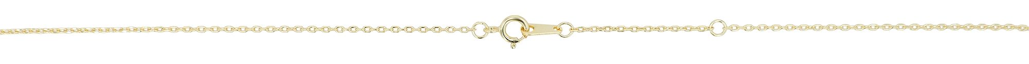 "Ineke" 925/- Echt Silber Kette, gedrehter Anhänger, Zirkonia, vergoldet