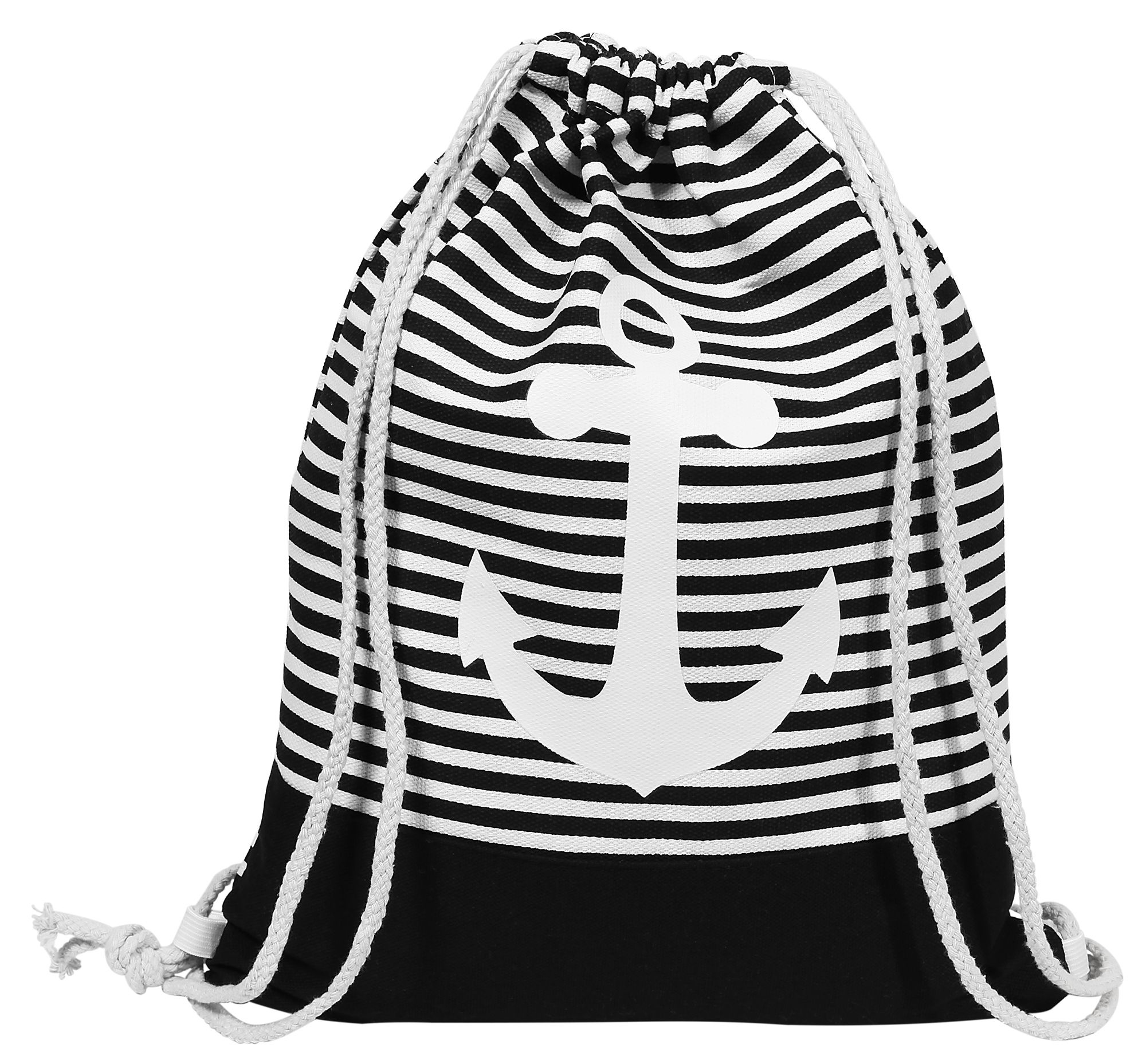 Damen Rucksackbeutel aus Textil, Maße: 40 x 32 cm, 65% Polyester, 35% Baumwolle